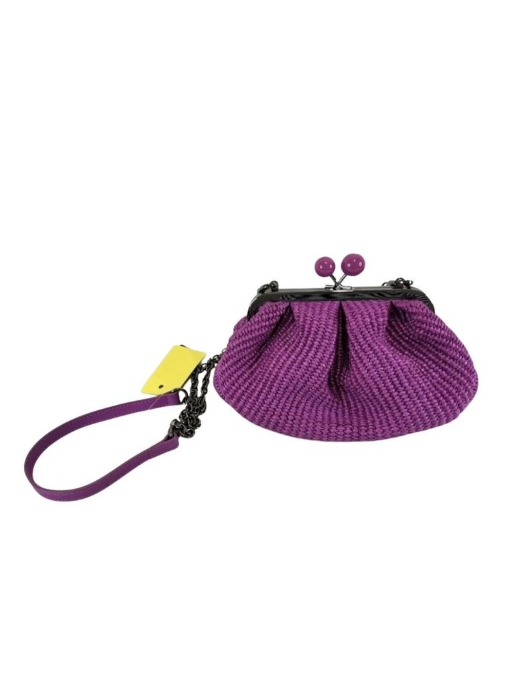 Max Mara Maxmara Weekend Shoulder Bag Pasticino Purple Cotton Chain